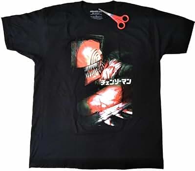 Amazon.co.jp: 海外公式 チェンソーマン Tシャツ XL 黒 アニメTシャツ