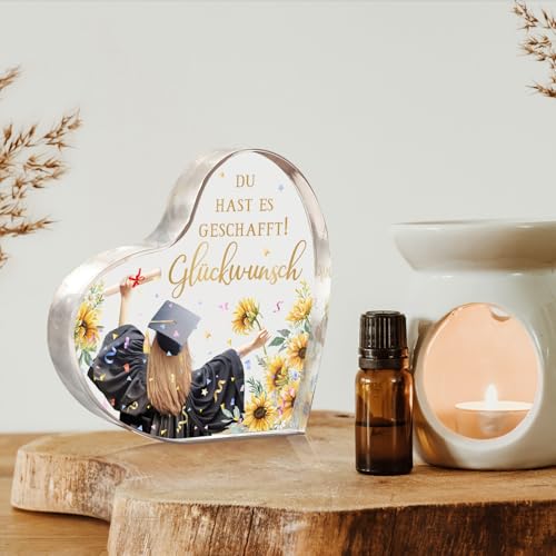 Geschenk zur bestandenen Prüfung, Bachelor Abschlussgeschenk, Acryl Briefbeschwerer zur bestandenen Prüfung, Geschenk zur bestandenen Prüfung, Glückwunschgeschenk zur bestandenen Prüfung