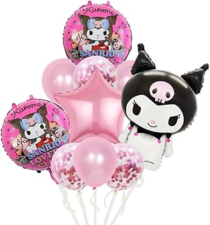 11Pcs For サンリオ アルミバルーン 男の子 女の子 happy birthday 可愛い キャラクターアニメ 風船 誕生日 飾り付け 光沢 バルーン 手持ち キャラクター パーティー風船バルーン 記念日 バースデー 誕生日 (Kuromi)