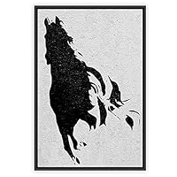 Framed Canvas Wall Art Abstract Color Block Canvas Prints Home Artwork Decoration for Living Room,Bedroom - 16x24 inches