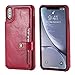 Produktbild Schutzhülle für Apple iPhone XS Max 16,5 cm (6,5 Zoll) Apple,Kartenfächer, PU-Leder, Handschlaufe, magnetischer Schnappverschluss, Schutzhülle mit Ständer, weiche Herren und Frauen, rot