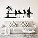 Surf Girl Wall Vinyl Decal Sunset Surf Wave Wall Sticker Sea Beach Style Home Decor Sport estivi Poster da parete Home Decor Sticker A3 101x42cm