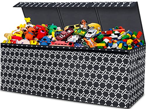 Extra Large Toy Box Chest For Boys Girls, Collapsible Sturdy Kids Storage Bins With Flip-Top Lid & Handles,Large Toy Box Chest Storage Organizer For Nursery,Playroom,Closet,Office 40.6"X14"X16.5" #TOP7