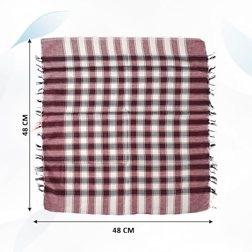 Image of Kuber Industries Pack of 24 Cotton Kitchen Cloth /Napkins | Fridge Kitchen Cleaning & Checkered Roti Napkins | 19x19 Inches - Multicolour