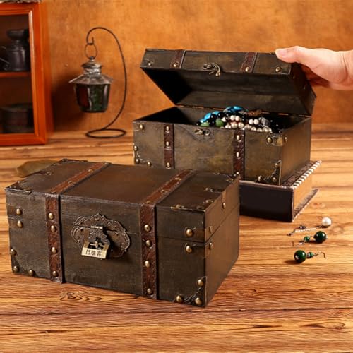 Boîte à bijoux vintage en bois le cadeau idéal pour les passionnés