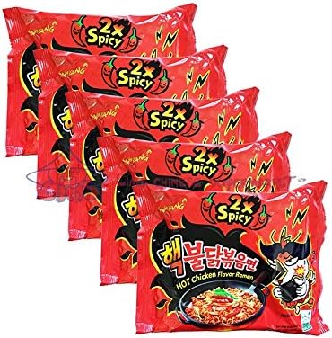 (5 Pack) 2x Spicy Hot Chicken Flavored Ramen