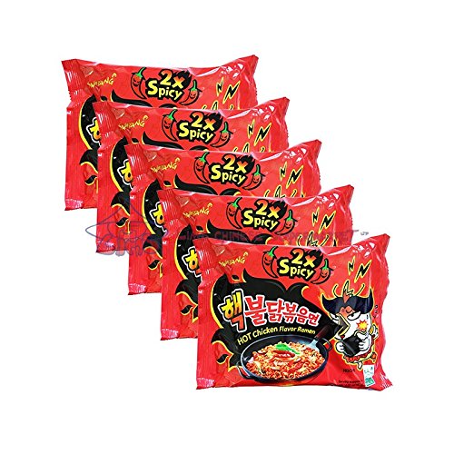 (5 Pack) 2x Spicy Hot Chicken Flavored Ramen