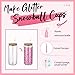Snow Globe Tumbler Supplies for Glitter Snow Globe DIY Contains Plastic Squeeze Bottle Small Funnel Tweezers Bent Syringe for Cup Making,DIY Glitter Snow Globe Tumbler Craft