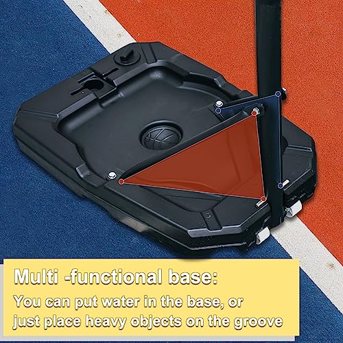 Win.max Kids Basketball Hoop, 3.2 To 7.2Ft Adjustable Height, Swimming Pool Basketball Hoop Outdoor 28In Backboard For Kids/Adults Indoor Outdoor (3.2-7.2Ft White) #TOP5