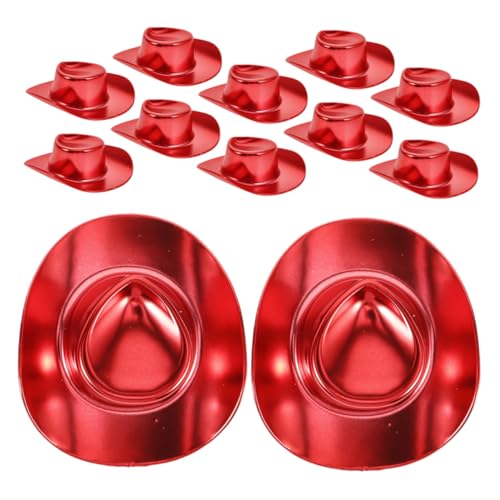 Gadpiparty 12pezzi Cappello Cowboy Bambina Mini in Plastica Cappelli Da Per Feste e Progetti Da Te Per Decorazioni in Western e Giochi Creativi