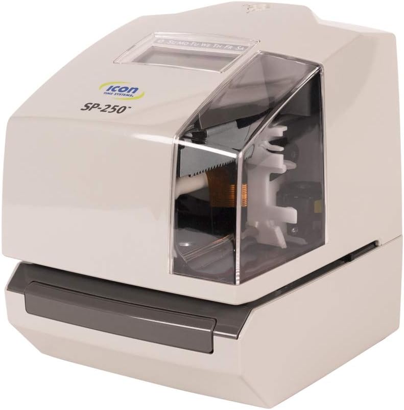 Icon Time Systems SP-250 Electronic Time Clock & Date Stamp : Time Card Machine : Office Products