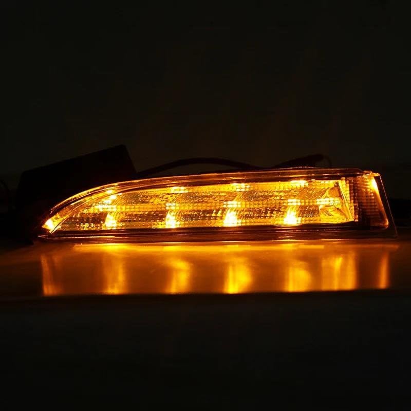 Feux anti-brouillard auto LED pour VW Scirocco 2010-2014 DRL blanc clignotant jaune - 4
