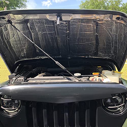 Zijmat Hood Liner Heat Shield 32" X 54" X .62" Thick Self-Adhesive Automotive Insulation Foam Sound Deadening Mat- Aluminum Foil Face #TOP1