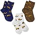 Jefferies Socks Little Boys' Construction Triple Treat Socks  (Pack of 3), Putty, X-Small