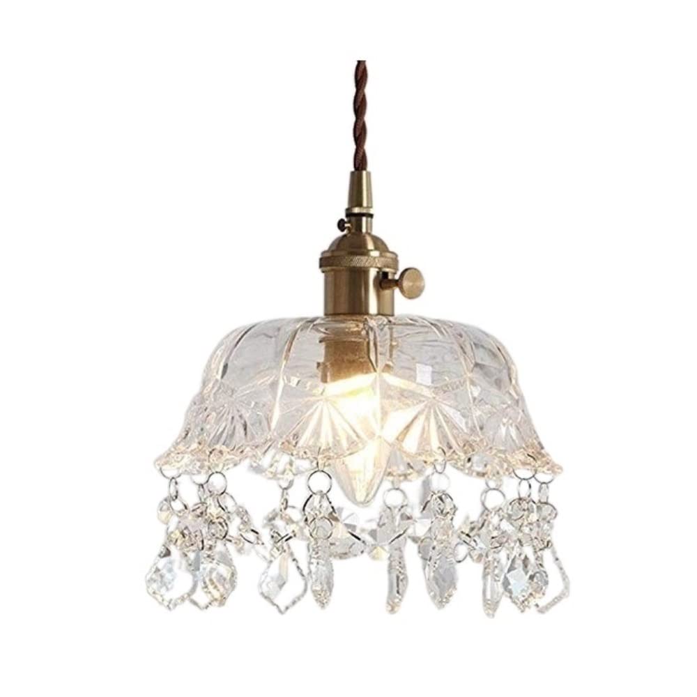 Lustre en verre rétro plafonnier moderne lampe chevet balcon