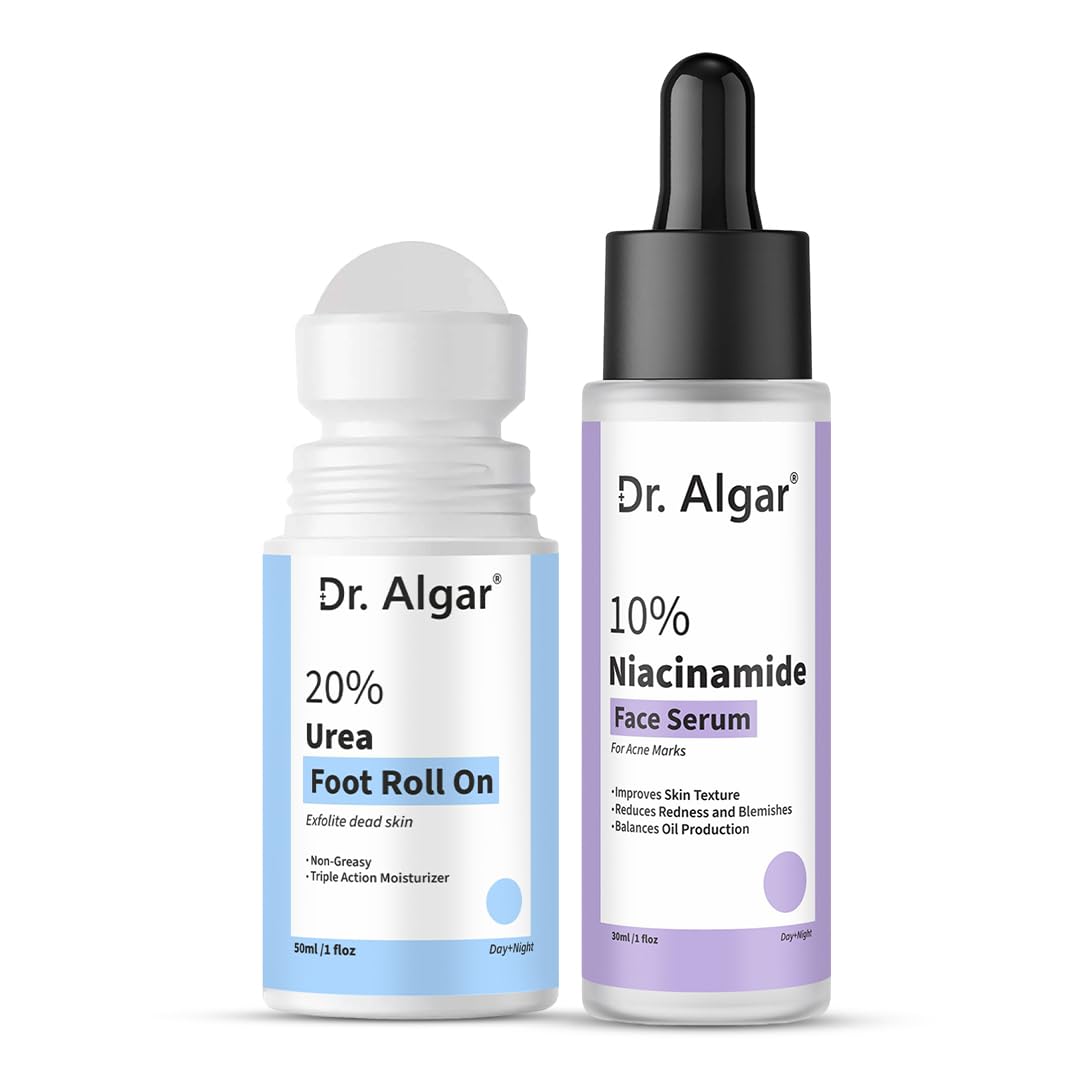 Foot Roll-On and Niacinamide Face Serum Dual Care Combo, Skin Care Set for Smooth Heels and Clear Even Skin, Unisex Adult, 200g, 7x4x2 cm-image-32