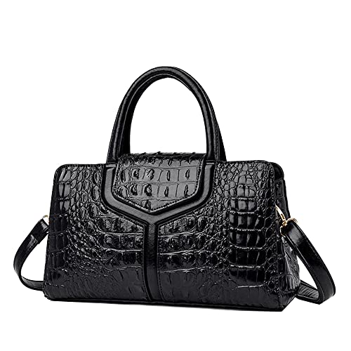 Bolso de mano para mujer ZiMing patrón cocodrilo en cuero sintético miniatura 1