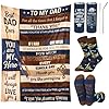 Patelai 3 Pcs Father's Day Dad Gifts Set from Daughter Son Wife 60x50 Best Dad Ever Birthday Throw Blanket Crew Socks 20 oz Tumbler with Lid Stocking Stuffers for Birthday Fathers Day