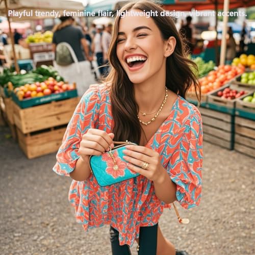 The Cash Wrap Wallet,With Magnetic Clasp Fast Cash Access Money Portable Holder For Cash Vintage Wallet Bag (Pink)2