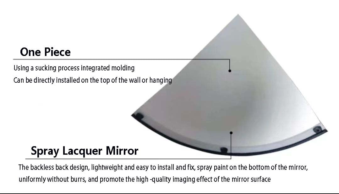 Miroir Sphérique, Miroir De Sécurité Intérieur, Miroir De Garage À Vue Large, Miroir Sphérique Acrylique, Miroir De Surveillance De Supermarché (Miroir Sphérique 1/8, Angle De Vision De 90 Degrés) (