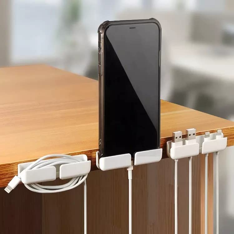 Image of Wire Holder Clamp, Cable Manager Organizer, Desktop Data Cable Clips Storage, Table Fixed Line Clamp Cable Organizer Buckle (Multicolor) (3)