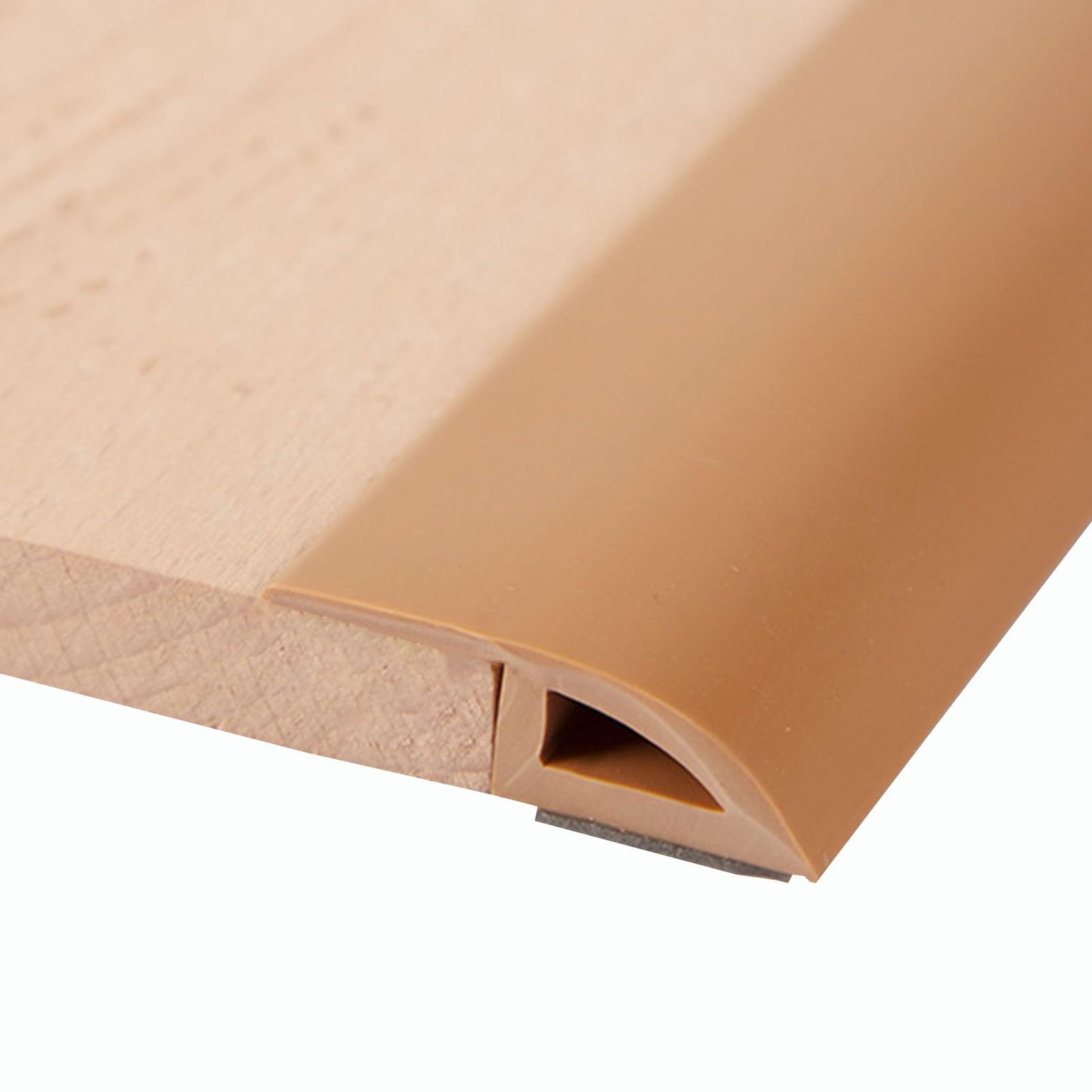 Generico Rampa di Soglia Autoadesiva in PVC Strisce di Sogliastrisce di Transiziones per Porta D'Ingresso/Corridoio/Pedana Profilo per Pavimento in Legno E Piastrelle (Marrone 6 M (19,68 Piedi))