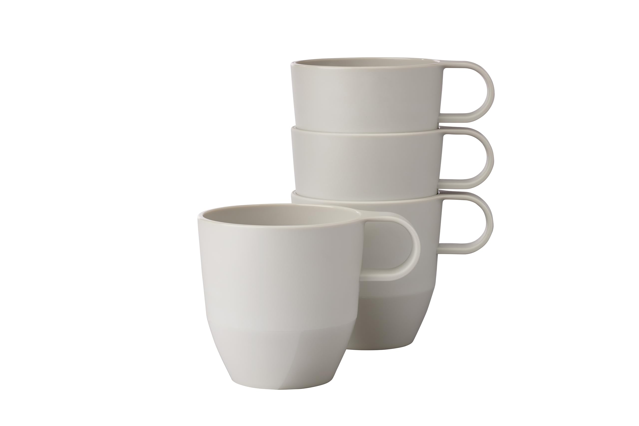 Mepal - Henkelbecher 4 Stück Silueta - 1,2 l - Nordic white | Tee- und Kaffeebecher - Spülmaschinen- und mikrowellenfest - Geschirr