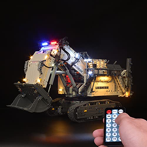 Kyglaring Led Lighting Kit for Technic Liebherr R 9800 Excavator-Light Sets Compatible with Lego 42100 Building Set- Not Include The Lego Set (RC Version)