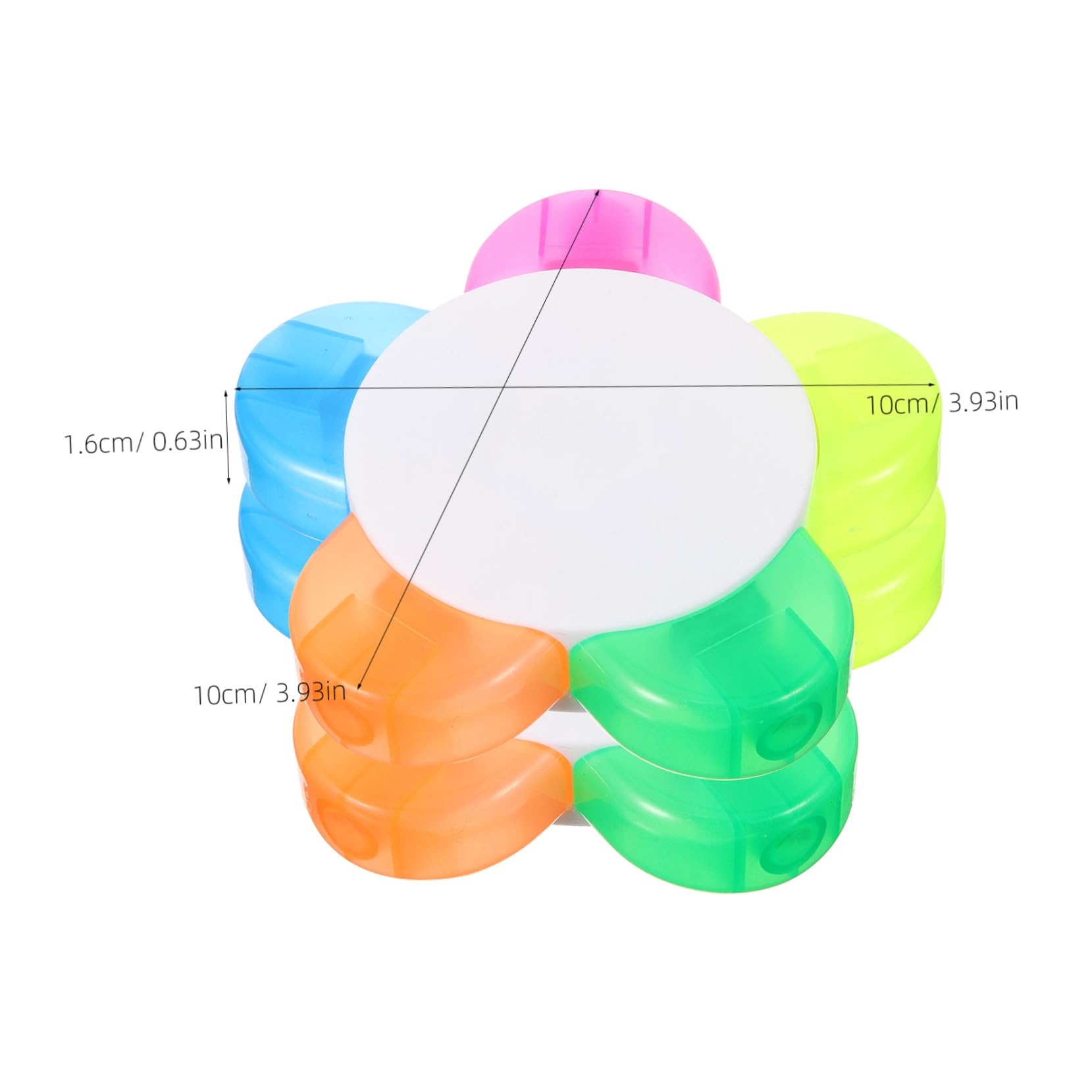 HOMSFOU 10 Stück Petal Highlighter Stifte Fluoreszierende Textmarker mit Blumenblatt-design Langlebige Marker für Schule Büro Studium und Notizenorganisation
