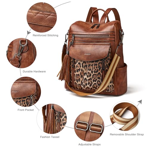 Image of Shrrie Backpack Purse for Women Fashion Leather Backpack Purse Designer Travel Backpack Shoulder Bag
