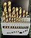 Pit Bull Titanium Drill Bit Set with Tin Case, 19 piece