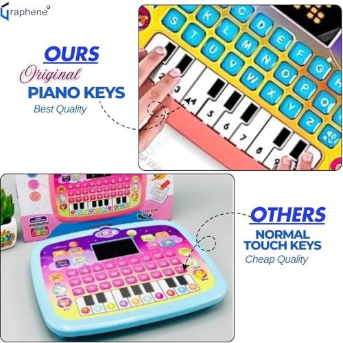 Graphene Educational Learning Kids Laptop Tablet Computer with Music and Fun Activities, Engaging Learning Toy for Toddlers| Ideal Educational Laptop with Games, Colorful 5 515kwf 7J0L