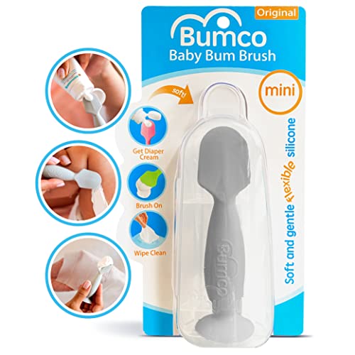 Image of Bumco Mini Diaper Cream Spatula with Case - BPA-Free Butt Spatula Baby, Soft & Flexible Diaper Spatula, Diaper Cream Applicator, Mom-Invented Baby Must Haves, Diaper Bag Essentials, Butt Paste Spatula