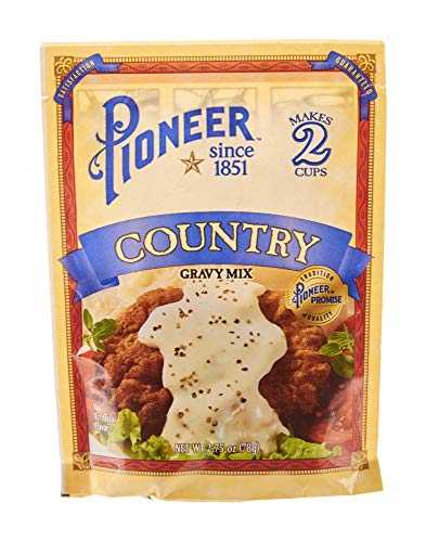 Pioneer Country Gravy Mix - Makes 2 Cups - Net Wt. 2.75 OZ (78 g) Each - Pack of 4 Packets