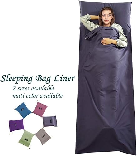 Bolsa de dormir para viajes, sábana de campamento, ligera, bolsa de dormir compacta, ligera, transpirable, cálida, espaciosa, para campamento,