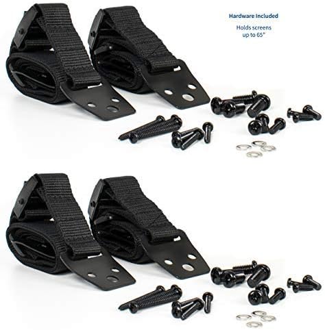 Miniatura 2 de Kit de cables dobles antipunta para TV, correas de seguridad sin inclinación para pantallas o muebles, anclaje ajustable a prueba de bebés,