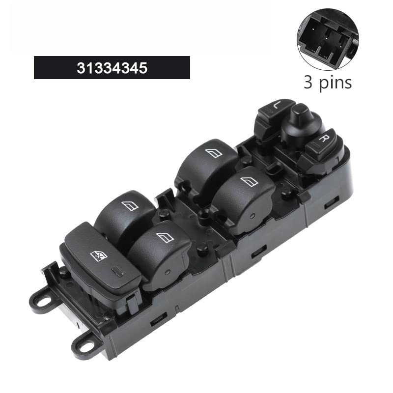 Window Control Switch for Volvo for S80 for S60L for C70 for V70 for XC90 for V60 for V90 for C30 Master Window Control Switch 31264916 31334346 31334345 Car Push Button Switches