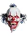 Morbid Enterprises Snake Tongue Evil Clown Mask, Red/White/Blue, One Size