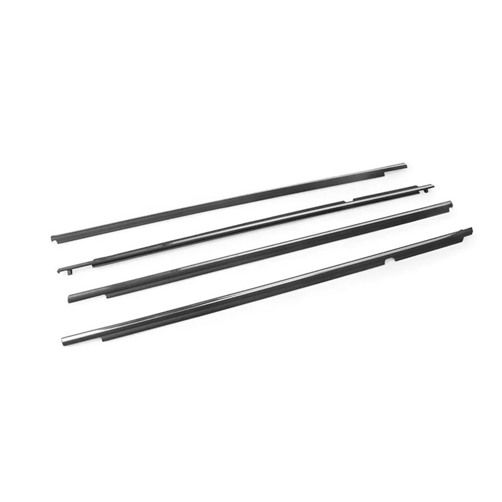 Zysm Chrome Side Trim 4Pcs Car Side Window Sealing Strip For Toyota For Corolla 2008-2013 /Black Rubber Trim Door Moulding Glass Weatherstrip Outer Buffer(Chrome)