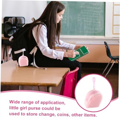 Cute Plush Pouch for Candy Color Bag with Keychain Small Plush Purse for Lightweight and Portable for Coins and Change Storage for Outdoor and Travel Use2