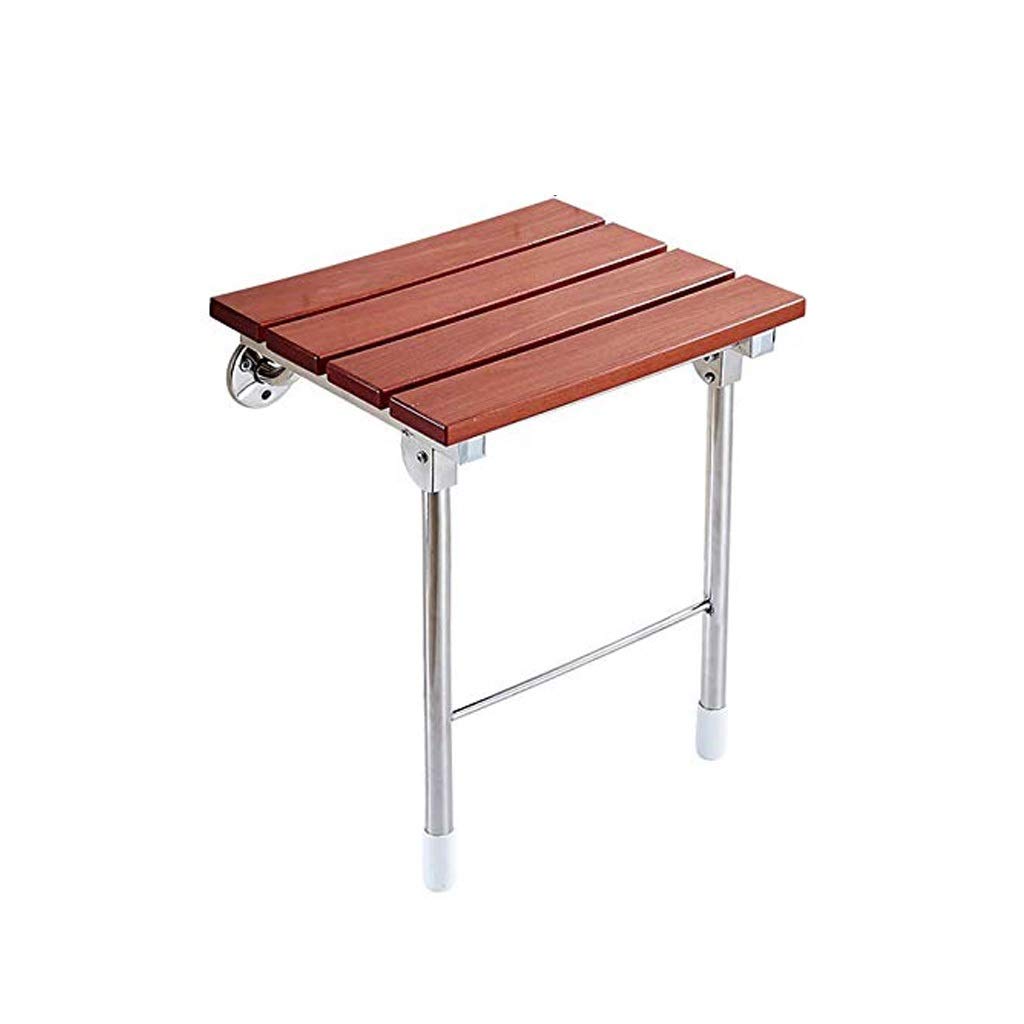 Buy QARYYQ Folding Wooden Shower Seat With Support Legs Walled