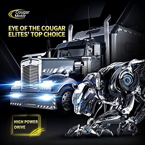 Cougar Motor Ultimate H4 Led Headlight Bulb, 30000Lm 120W High-Focus 9003 Extremely Bright 6500K Cool White Conversion Kit - Adjustable Beam, Halogen Replacement #TOP6