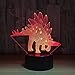 Produktbild CXZZV 3D Nachtlichter Für KinderTierischer Dinosaurier Led Nachtlicht 7 Farben Ändern Usb Visuelle Tischlampe Kreative Weihnachtsgeburtstagsgeschenke Home Office DekorationenKinderspielzeug