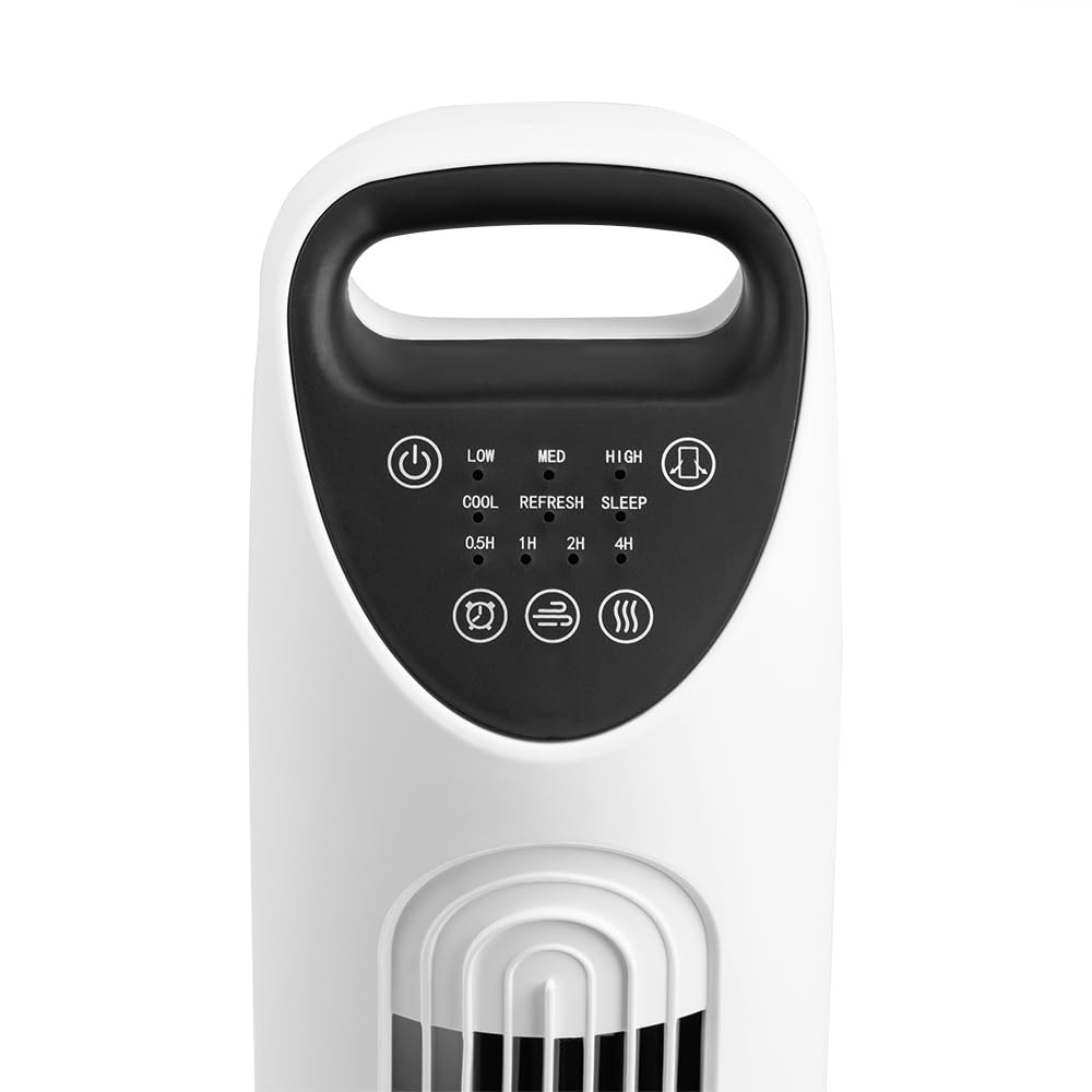 Orbegozo Torre de ventilación TWM 0650. Altura 80 cm. 3 modos ventilación. Potencia 45W. Función oscilación. Temporizador. Panel táctil.