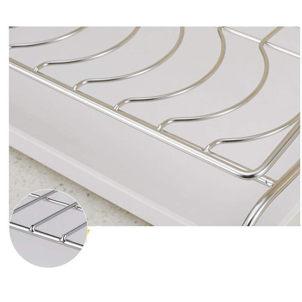Rejilla para Platos de Acero Inoxidable para Cocina, Rejilla para escurrir Platos, Rejilla para Fregadero, Recipiente con Filtro, vajilla, Caja de Almacenamiento de Platos, artefacto (C)