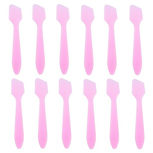 Paquete de 100 mascarillas cosméticas de plástico desechables de 3.1 in, cuchara, espátula, crema facial, mini cucharada, agitador, aplicador,