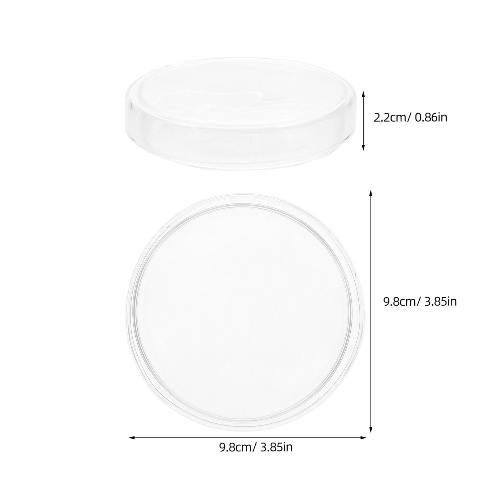 GALPADA Piastre Petri in Vetro Trasparente con Coperchi da 90mm 10 Pezzi Resistenti a Temperature Alte e Basse, per Esperimenti di Laboratorio e Studi Micologici