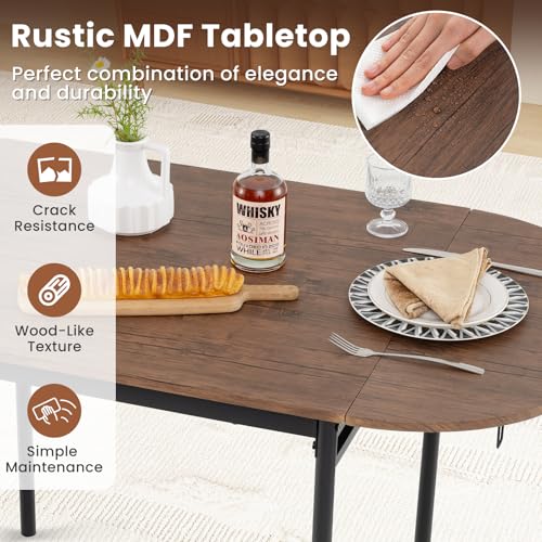 3-Piece Dining Table Set for 2, 55-inches Drop Leaf Kitchen Table…