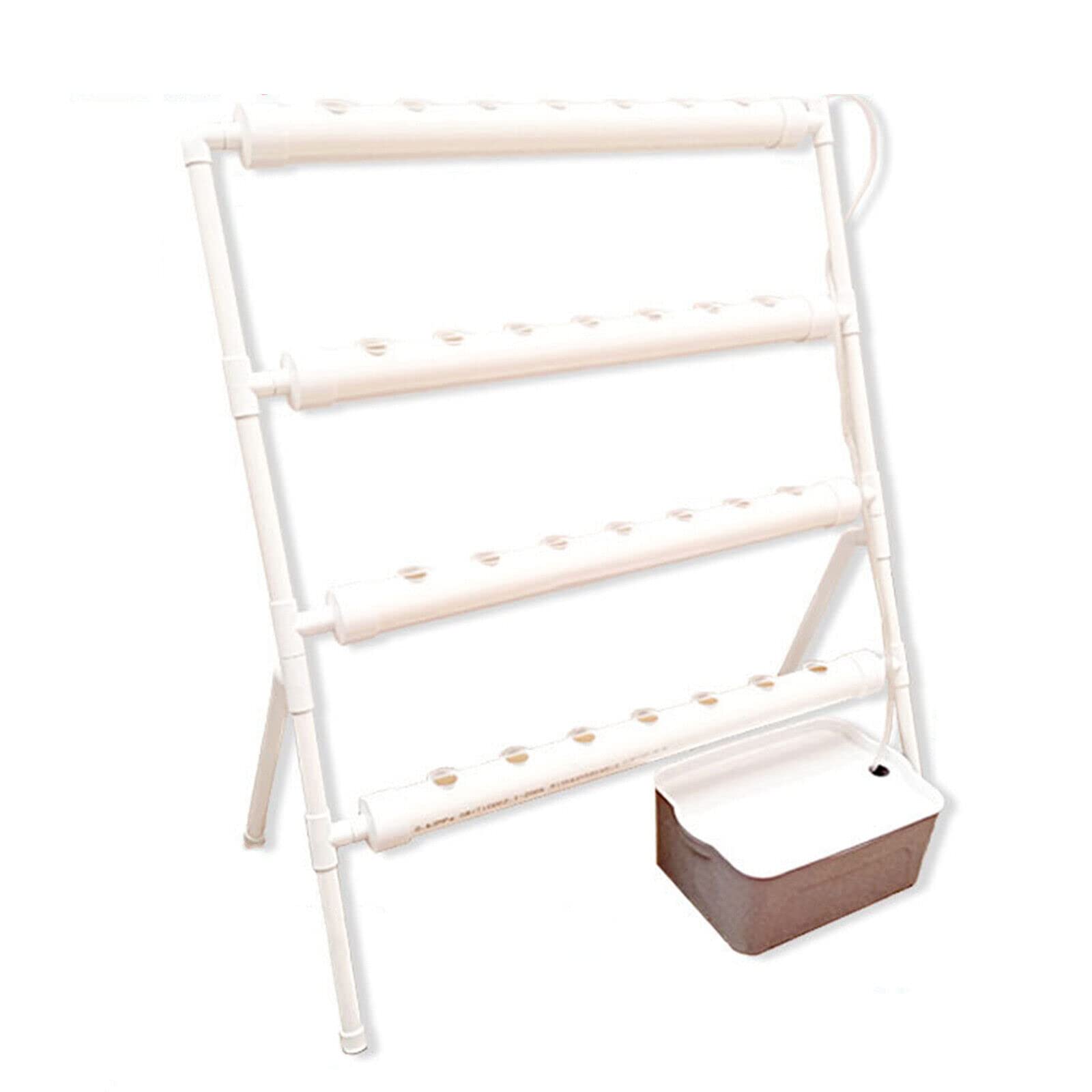 Juego de cultivo hidropónico de 36 agujeros, kit de cultivo hidropónico con bomba de agua, tubos de PVC de grado alimenticio, sistema hidropónico para frutas y verduras