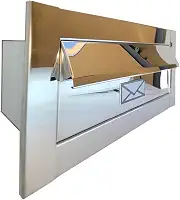 Caixa de Correio Para Muro Parede Aço Inox Embutir Moderna(INOX)
